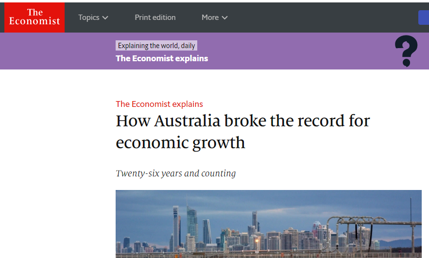 Australia growth world record